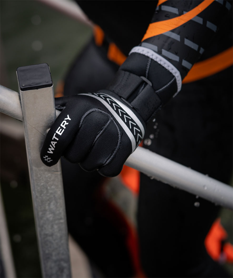 Watery rękawiczki neoprenowe - Reptile (3mm) - Czarny