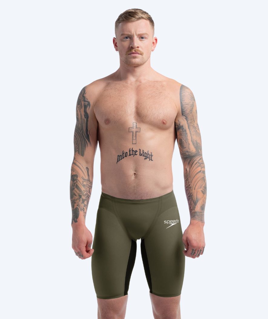 Speedo kąpielówki na zawody dla mężczyzn - LZR Pure Valor 2.0 - Zielono/czarne