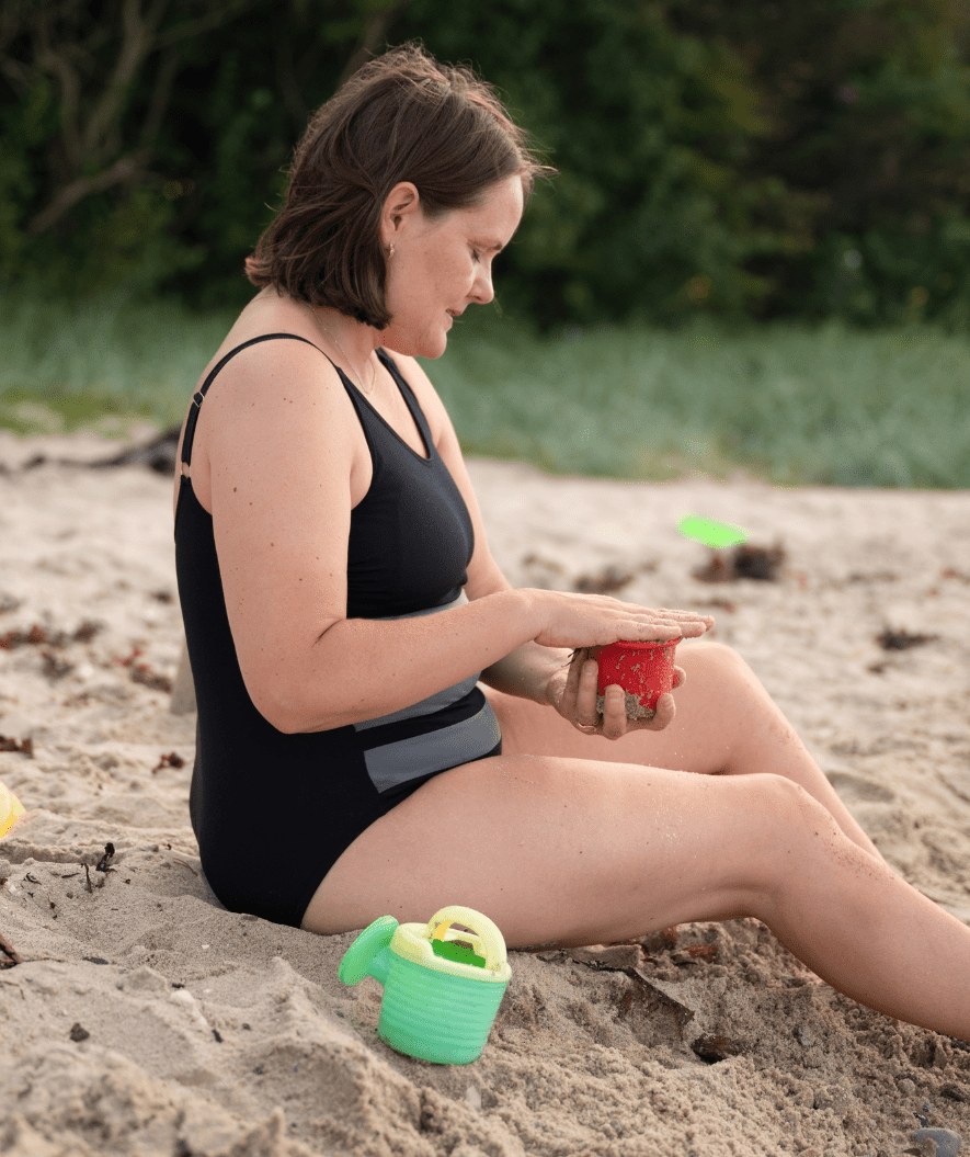 Watery strój kąpielowy z wkładką dla kobiet - Mystique Stripes - Ciemnoniebieski