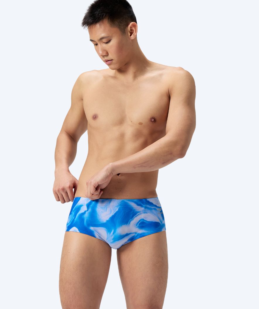 Speedo kąpielówki męskie - ML Printed - Jasnoniebieskie/białe