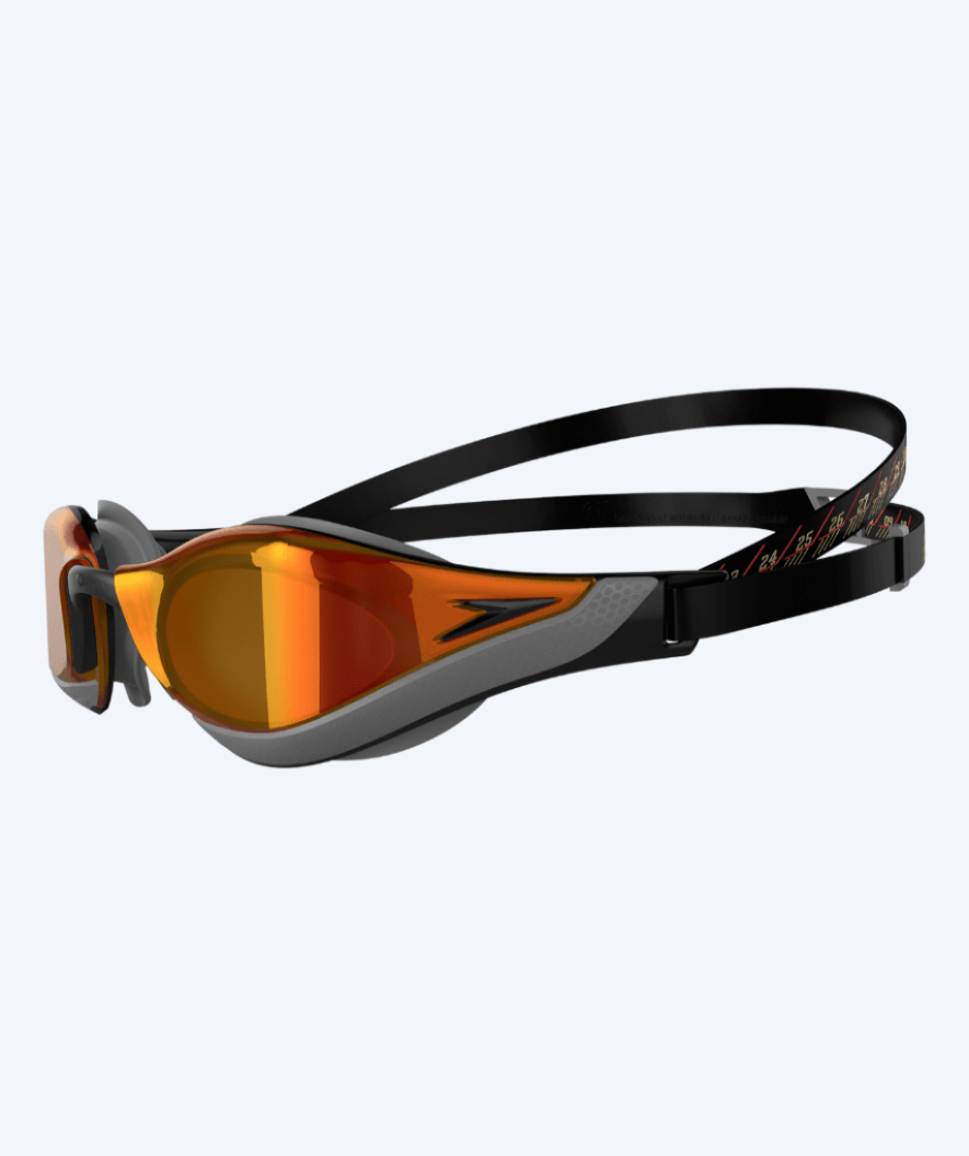 Speedo Elite okulary do pływania - Fastskin Pure Focus Mirror - Czarny/czerwony