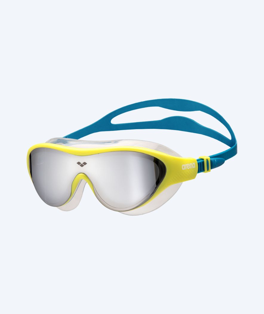 Arena maska do pływania dziecięca  (6-12) - The One - Żółta/srebrna (lustrzane szkła)