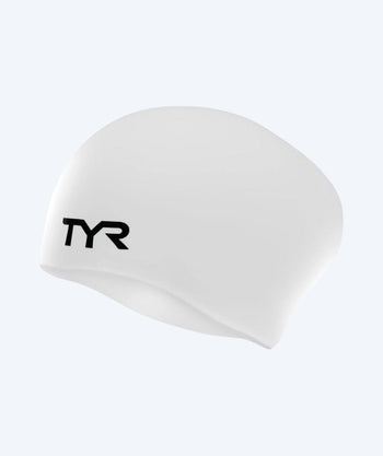 TYR czepek do pływania na długie włosy - Silicone - Biały