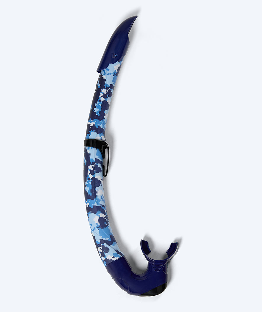 Watery fajka do snorkelingu dla dorosłych (od 12 lat) - Rudder Camo - Ciemnoniebieski