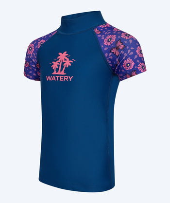 Watery koszulka UV dla dzieci - Osiris z krótkimi rękawami Rashguard - Fioletowy/ciemnoniebieski