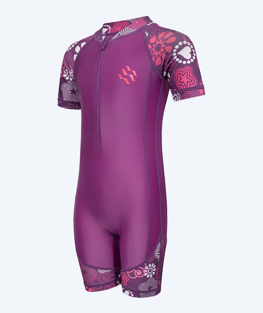 Watery kombinezon UV dla dzieci - Athena Kortærmet Rashguard - Fioletowy