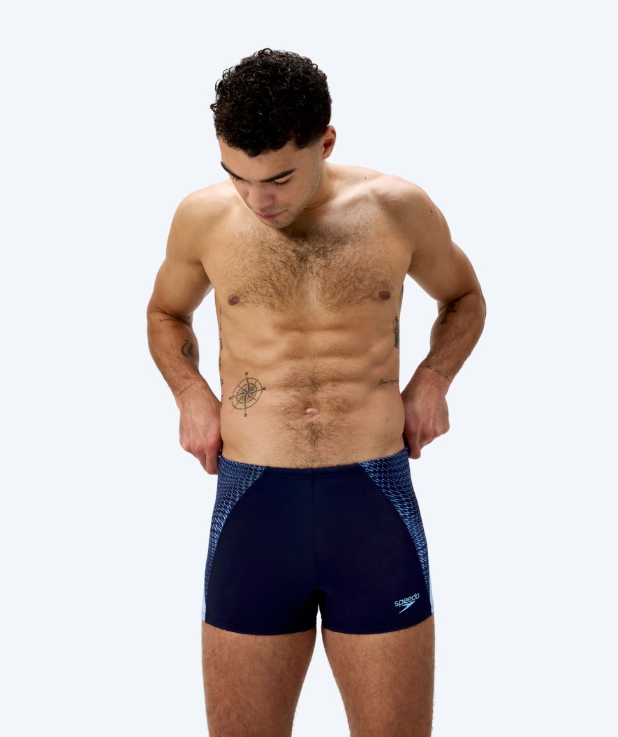 Speedo bokserki kąpielowe dla mężczyzn - Endurance Max Splice - Ciemnoniebieski/niebieski