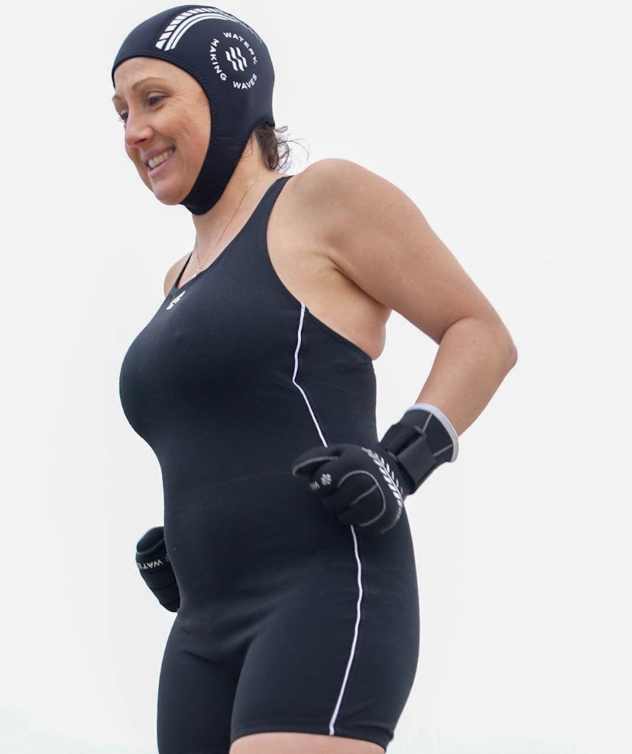 Watery zestaw neoprenowy - Thermal Reptile (3 mm) - Czarny/srebrny