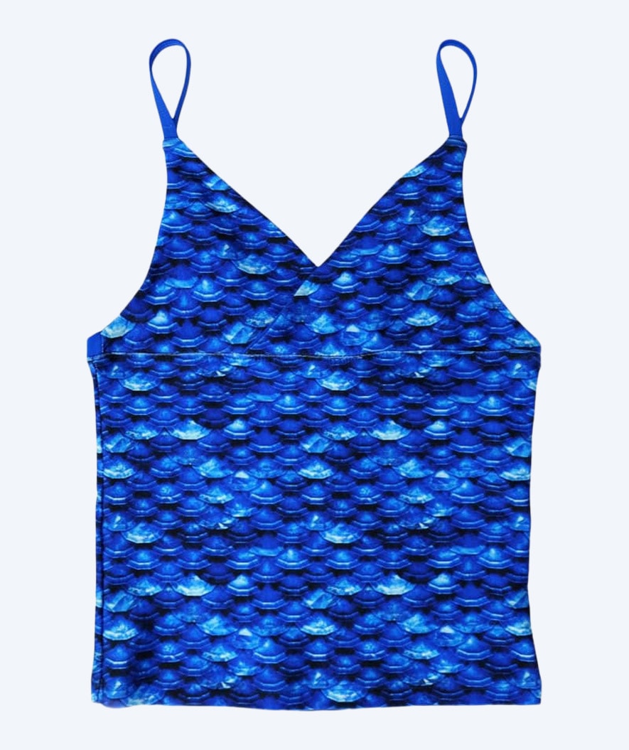 Fin Fun góra od tankini dla dziewczynek - Arctic Blue