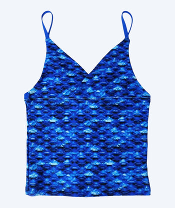Fin Fun góra od tankini dla dziewczynek - Arctic Blue