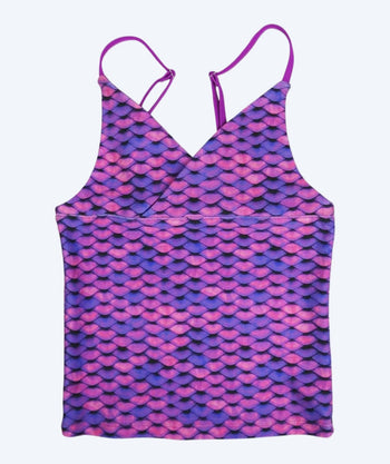Fin Fun góra od tankini dla dziewczynek - Asian Magenta (fioletowa)