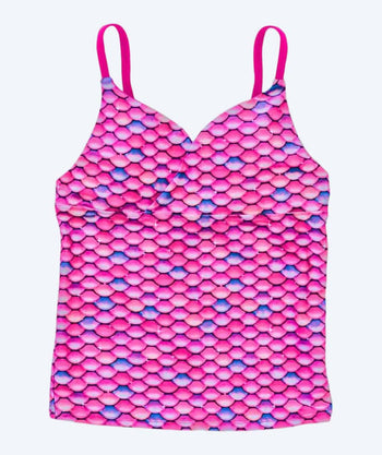 Fin Fun góra od tankini dla dziewczynek - Malibu Pink