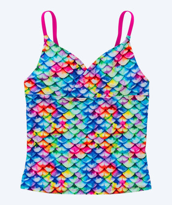 Fin Fun góra od tankini dla dziewczynek - Rainbow Reef