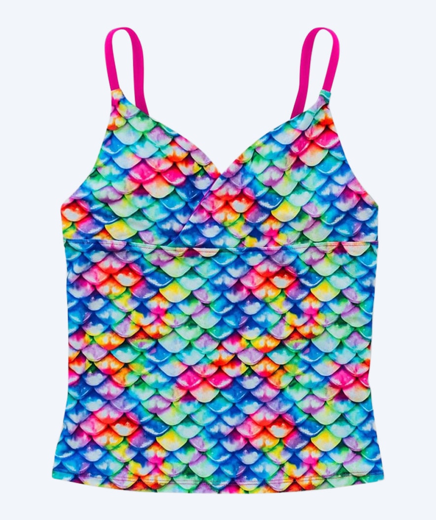 Fin Fun góra od tankini dla dziewczynek - Rainbow Reef