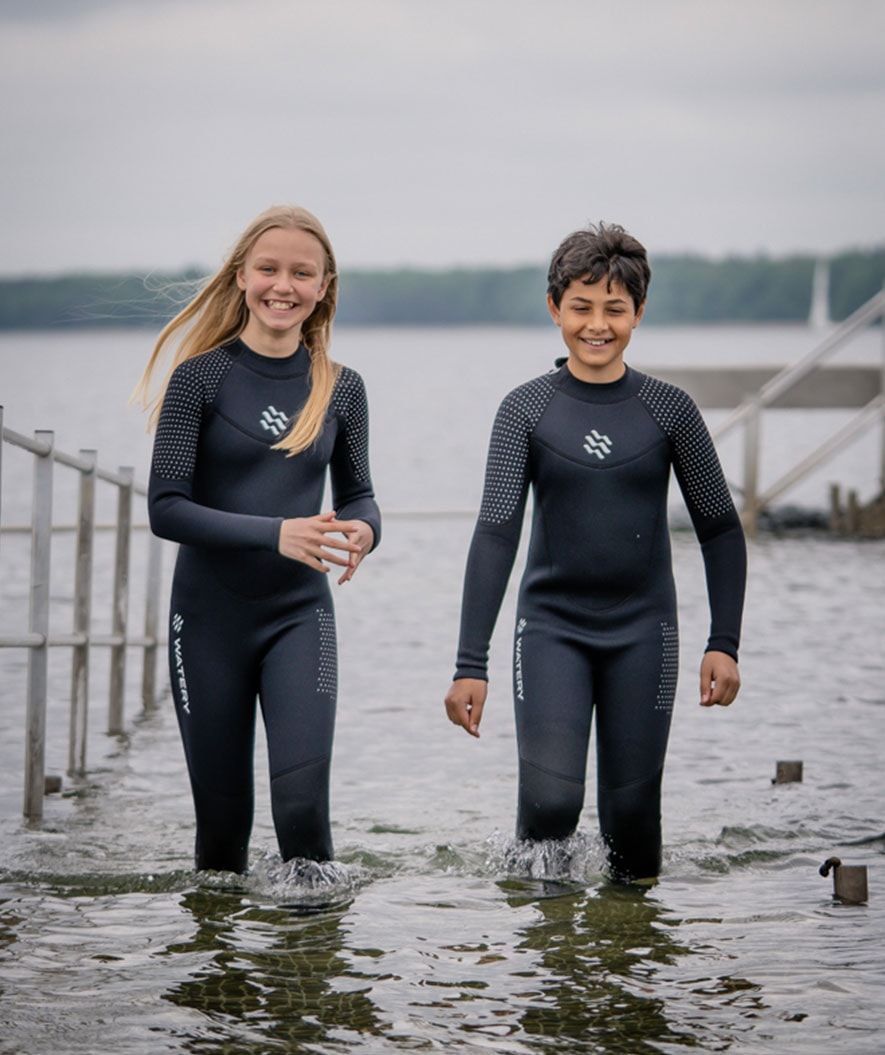 Watery pianka do pływania dla dzieci - Hedgehog (3 mm) - Czarny