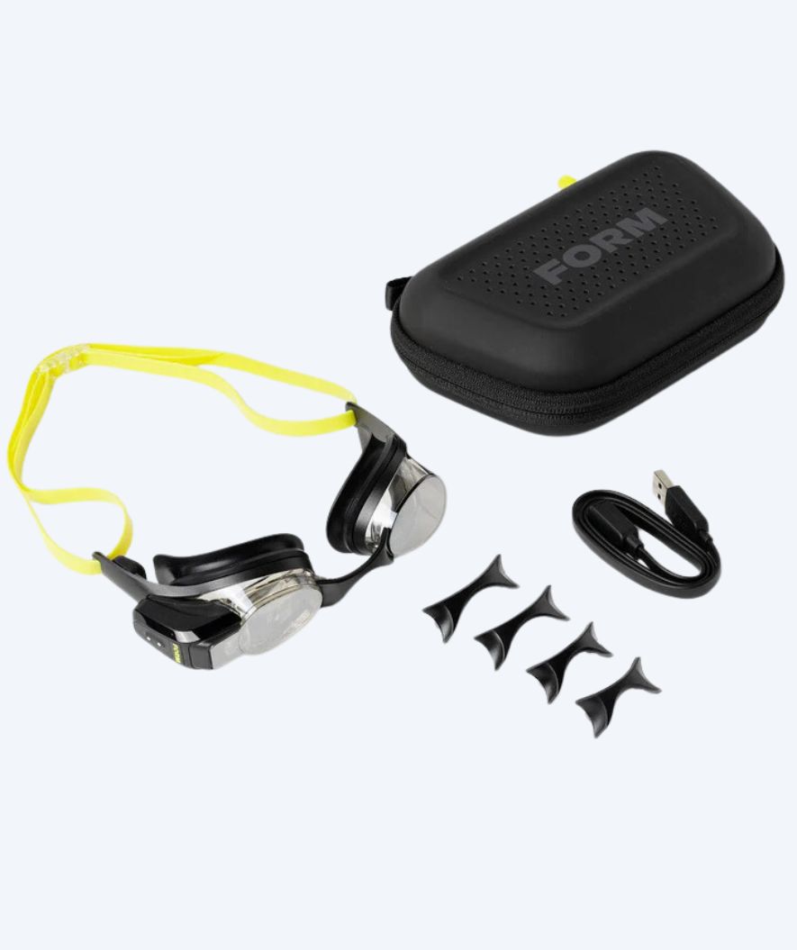 Form Swim Elite okulary do pływania display - Smart Swim 2S - Czarny/Zielony