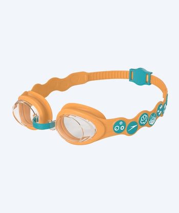 Speedo okulary do pływania dla dzieci (3-6) - Infant Spot - Pomarańczowy/zielony
