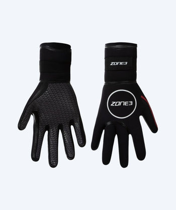 ZONE3 rękawiczki neoprenowe - Heat-Tech (3.5mm) - Czarny/Czerwony