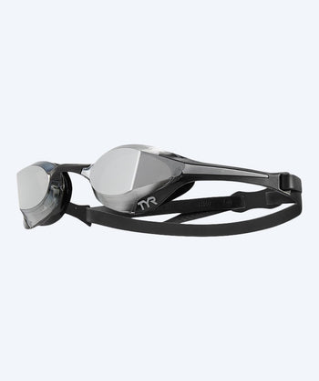 TYR Elite okulary do pływania - Tracer-X Elite Mirrored - Czarny/Srebrny