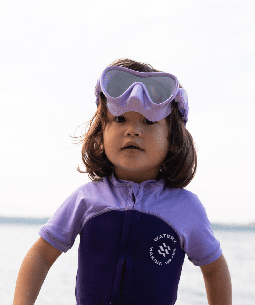 Watery maska do nurkowania dla dzieci (4-12 lat) - Cliff - Szary