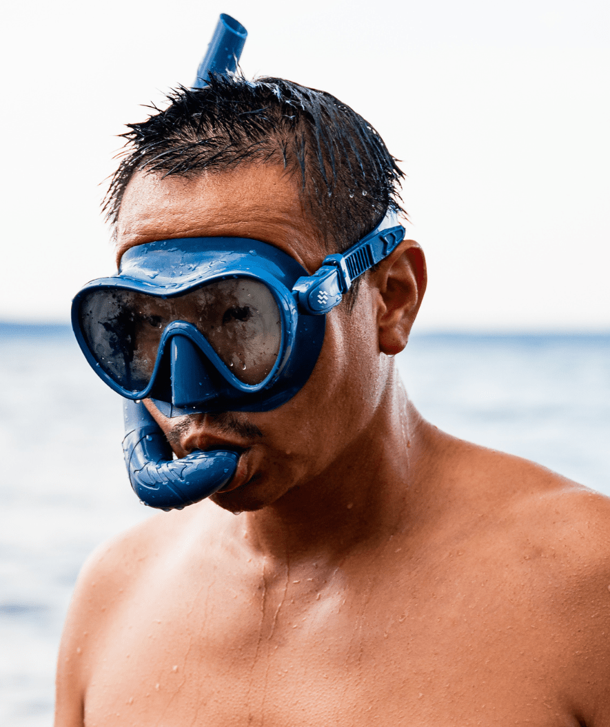 Watery zestaw maska + rurka do snorkelingu dla dorosłych - Cliff - Czarny