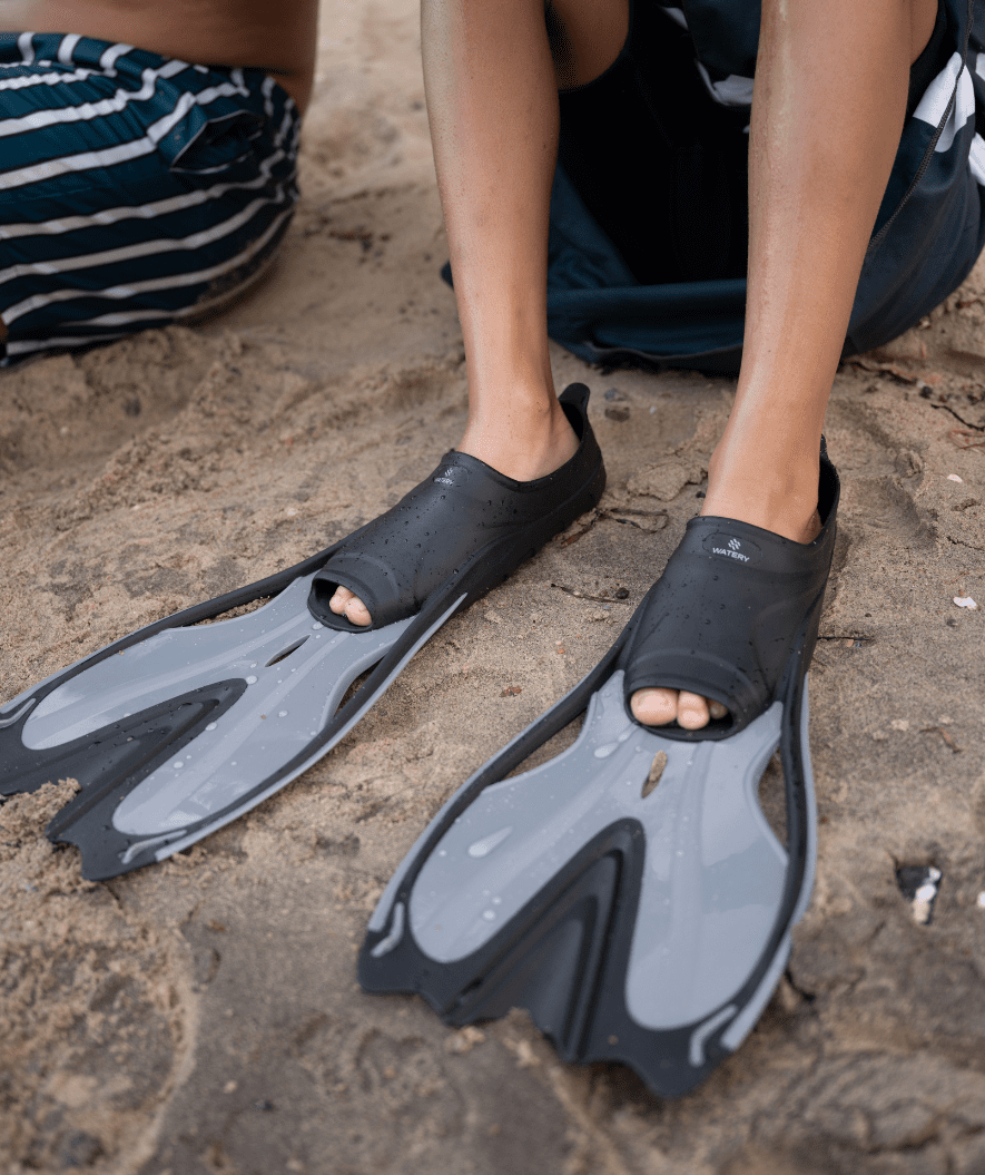 Watery płetwy do nurkowania - Delphina - Czarny/szary