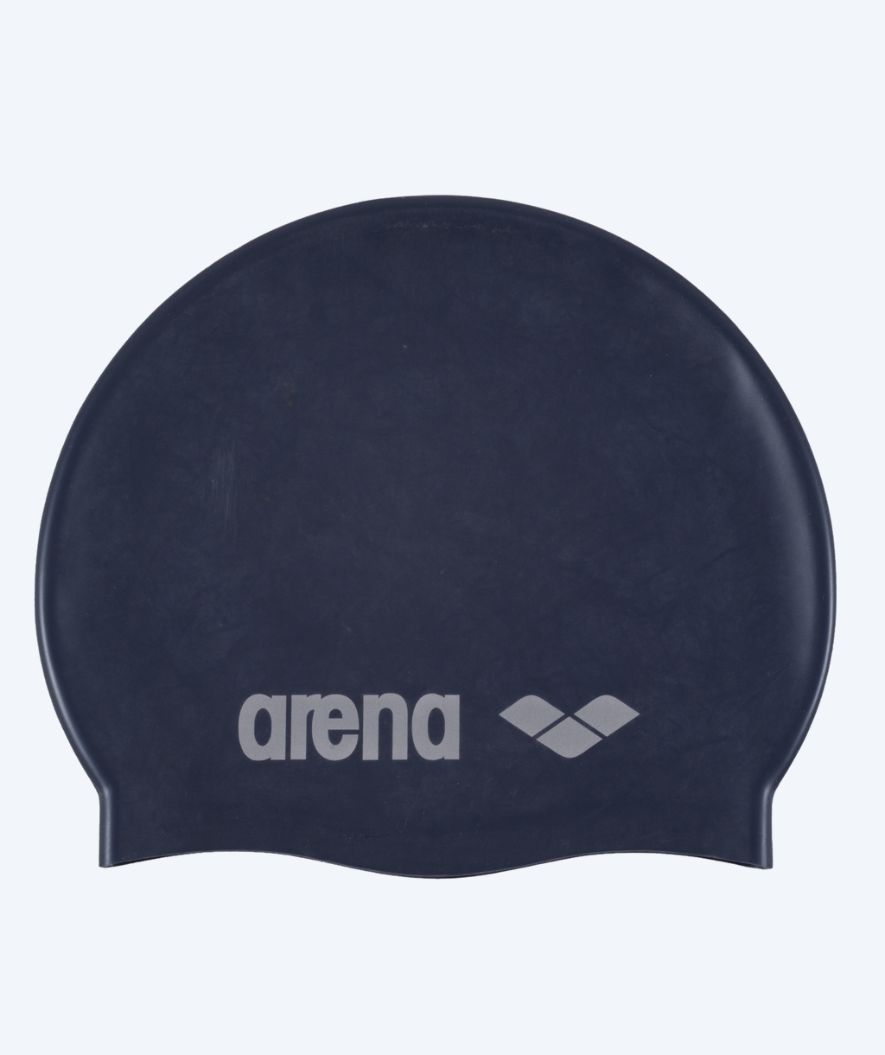 Arena czepek do pływania dla junior (6-12) - Classic Silicone - Ciemnoniebieski/szary