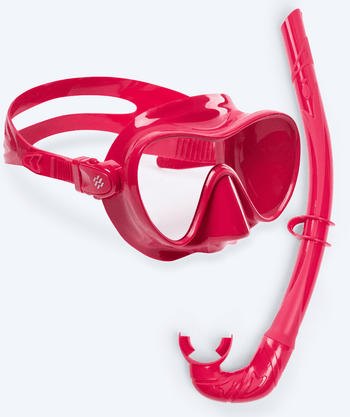 Watery zestaw maska + rurka do snorkelingu dla dorosłych - Cliff - Czerwony