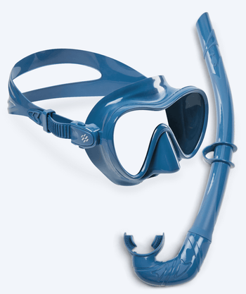 Watery zestaw maska + rurka do snorkelingu dla dorosłych - Cliff - Niebieski