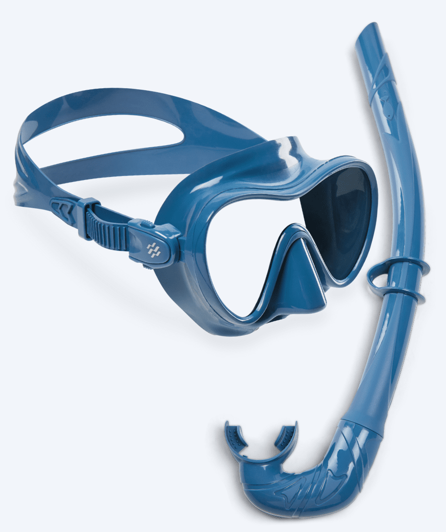 Watery zestaw maska + rurka do snorkelingu dla dorosłych - Cliff - Niebieski