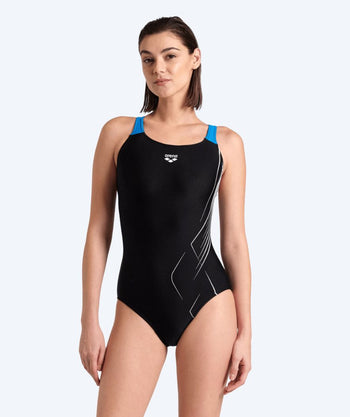 Arena strój kąpielowy dla kobiet - Swim Pro Back Dive - Czarny/Fioletowy