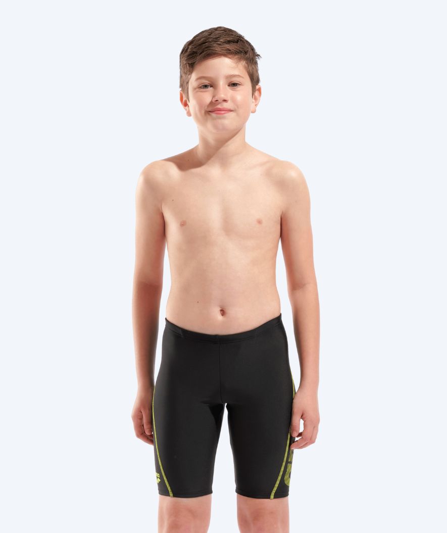 Arena długie kąpielówki dla chłopców - Logo - Czarny/zielony