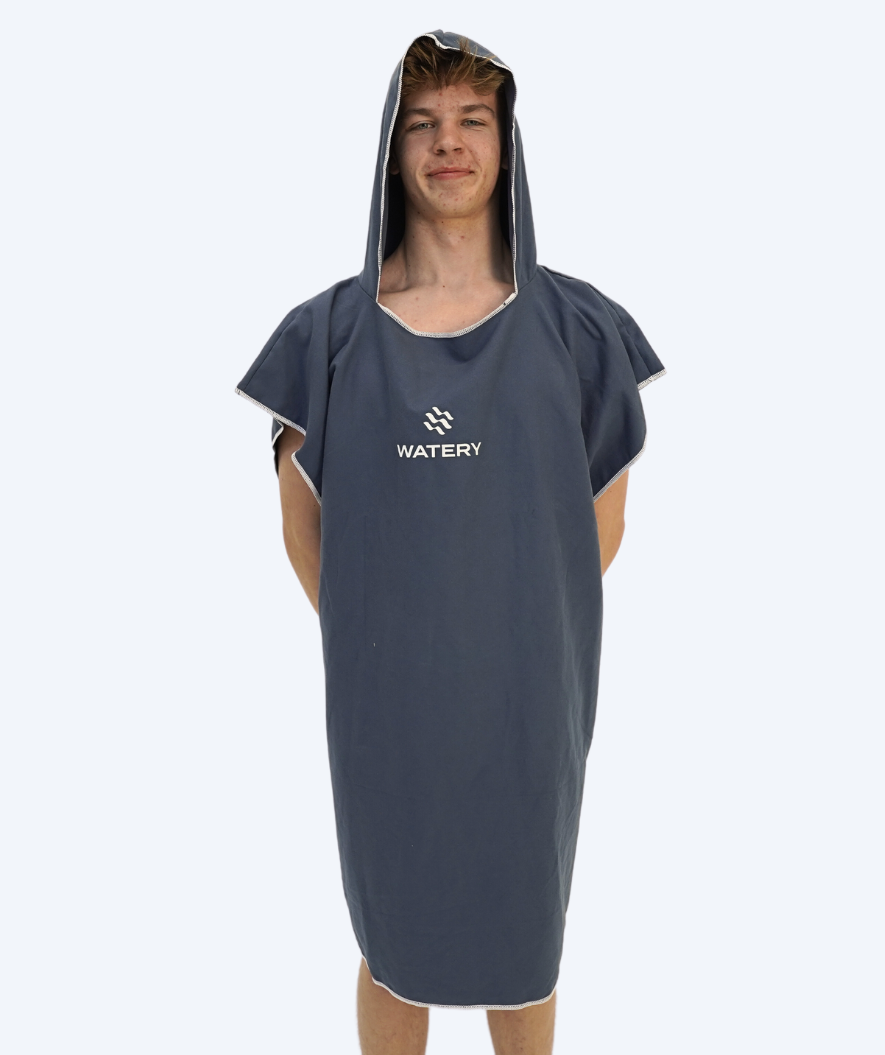 Watery ponczo kąpielowe dla dorosłych - Mikrofibra - Ciemnoniebieski
