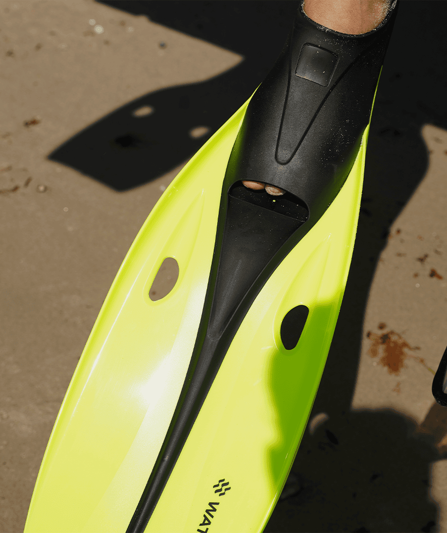 Watery zestaw maska + rurka + płetwy do snorkelingu dla dorosłych (od 15 lat) - Fenton/Breeve - Czarny