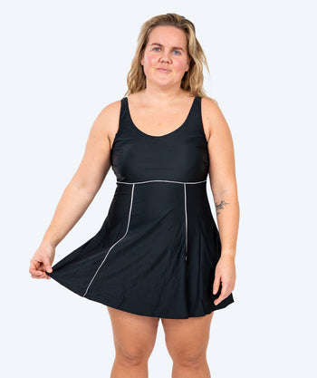 Watery strój kąpielowy ze spódniczką dla kobiet - River - Czarny/biały