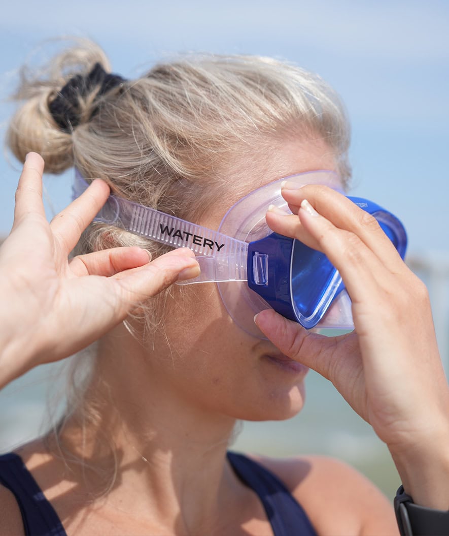 Watery maska do nurkowania dla młodzieży (8-15) - Nerina - Niebieski/niebieski
