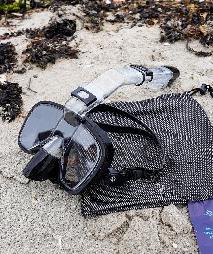 Watery pełnotwarzowa maska do snorkelingu dla dorosłych - Pearl - Czarny