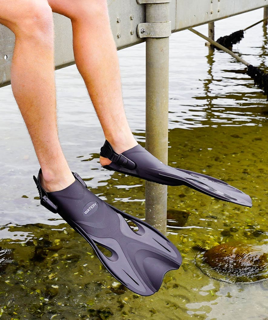 Watery płetwy do pływania - Fisher - Czarny