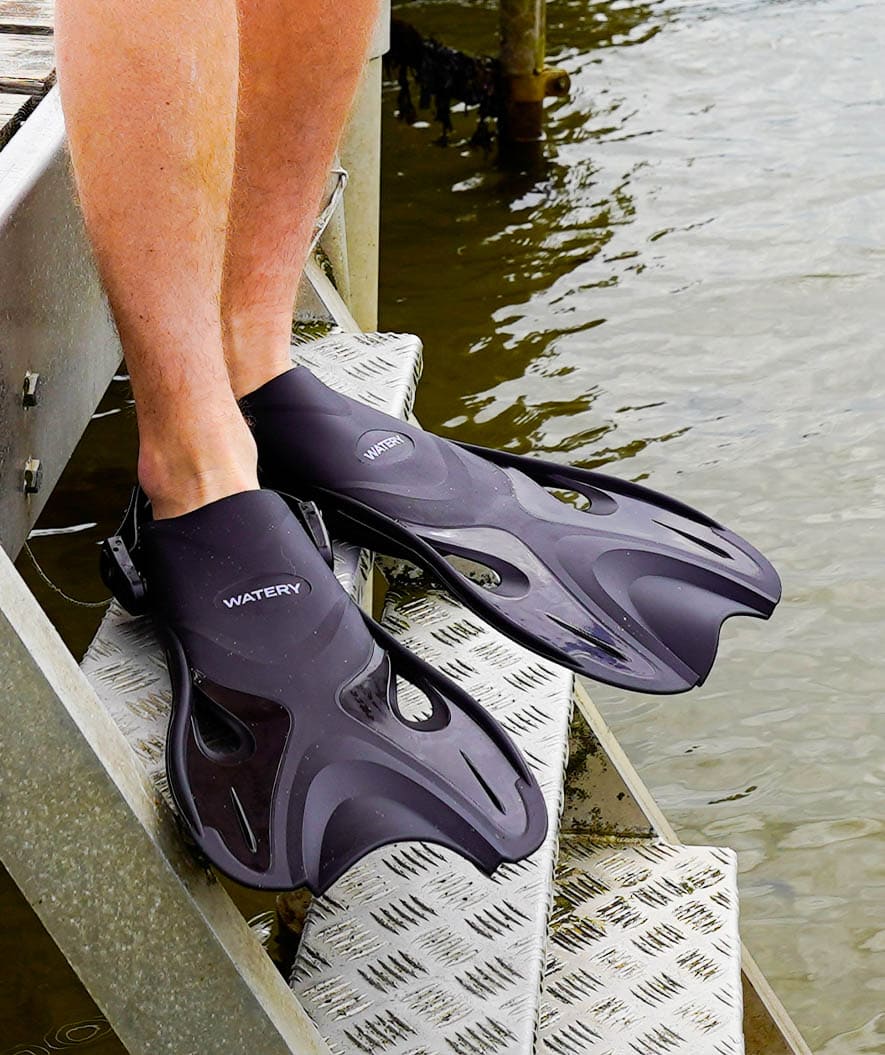 Watery płetwy do pływania - Fisher - Czarny