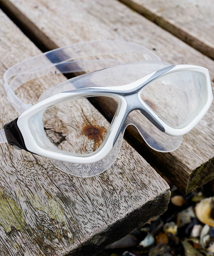 Watery maska do pływania dla dorosłych - Mantis - Biała/szara