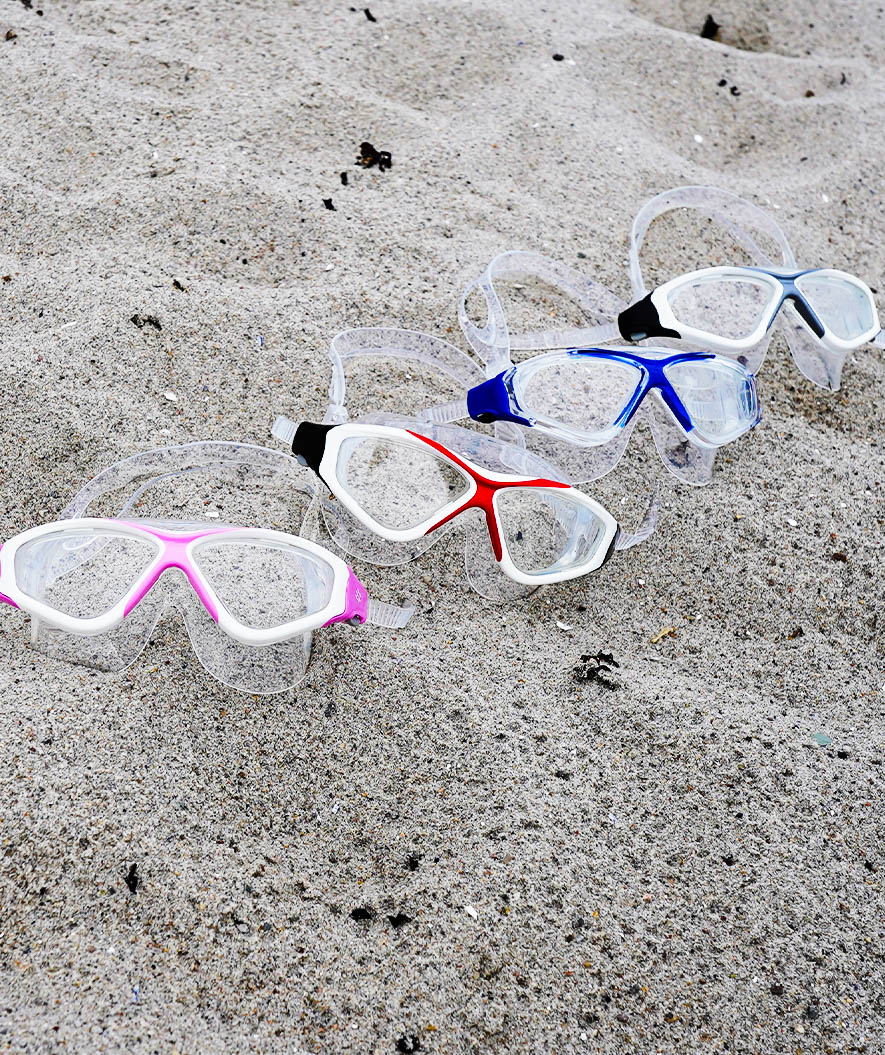 Watery maska do pływania dla dorosłych - Mantis - Biała/szara