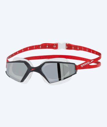 Speedo okulary do pływania na wodach otwartych - AquaPulse Max 2 Mirror - Czarno/czerwone