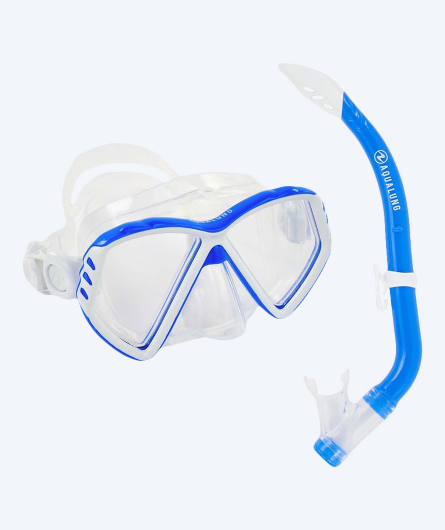 Aqualung zestaw maska i rurka do snorkelingu dla dzieci (8-18) - Combo Cub - Przezroczysty/niebieski