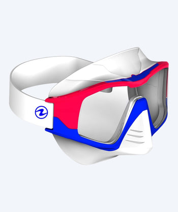 Aqualung maska do nurkowania dla dorosłych - Vita - Niebieska/Czerwona