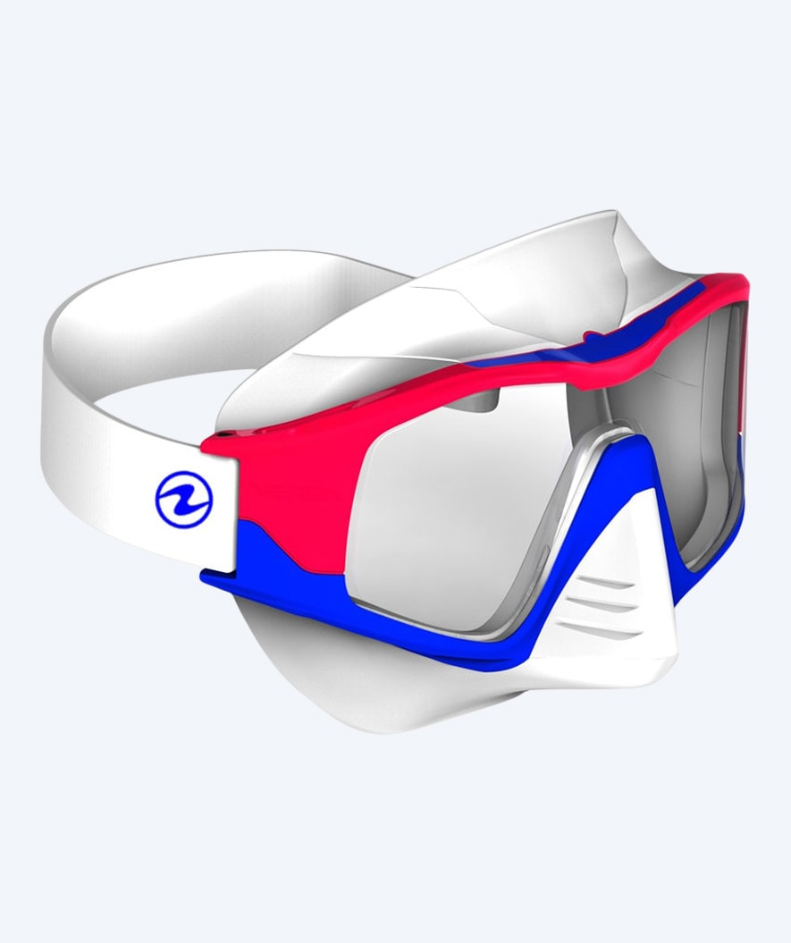 Aqualung maska do nurkowania dla dorosłych - Vita - Niebieska/Czerwona