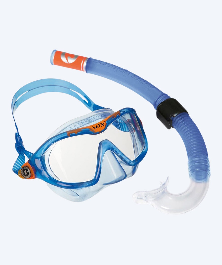 Aqualung zestaw maska + rurka do snorkelingu dla dzieci (4-8 lat) - Combo Mix - kolor ciemnoniebieski