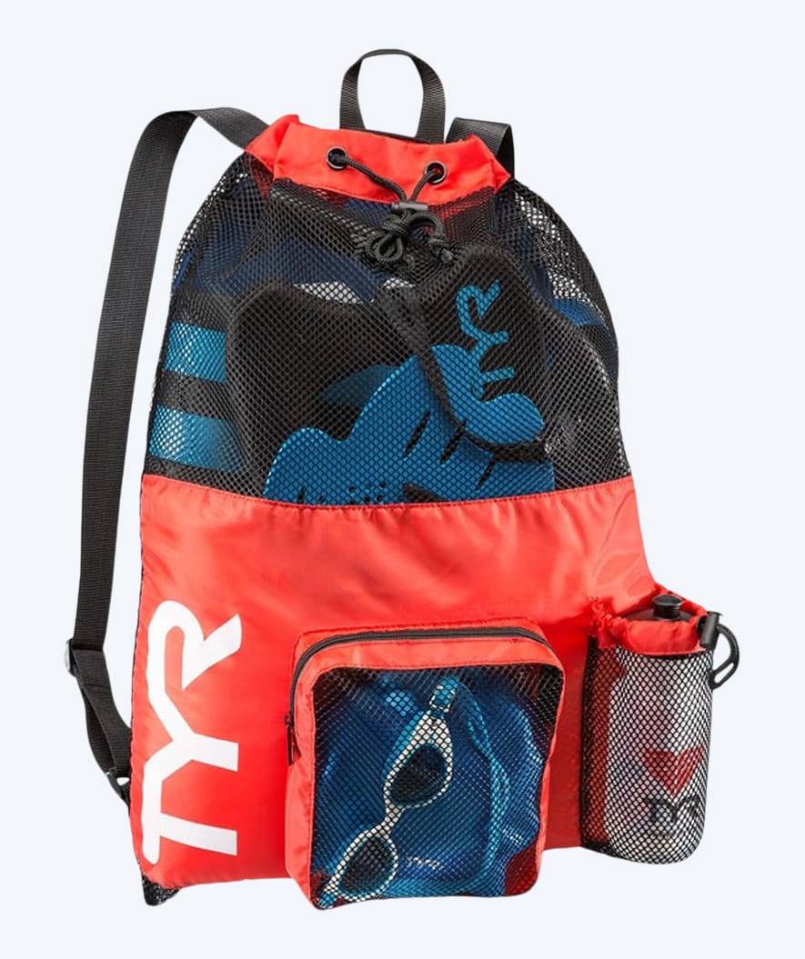 TYR siatka pływacka - Big Mesh Mummy 40L - Czerwony