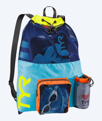 TYR worek pływacki z siatki - Big Mesh Mummy 40L - Żółty/wielokolorowy