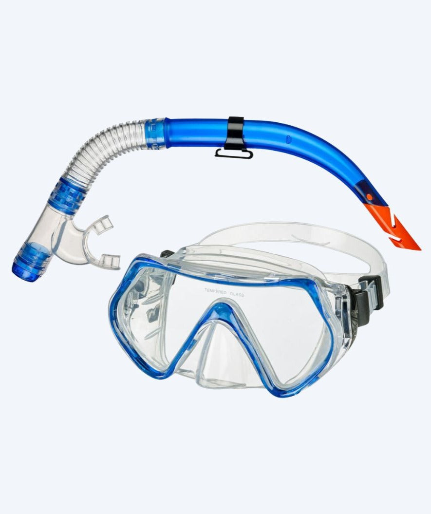 Beco zestaw maska i rurka do snorkelingu junior (od 12 lat) - Bibione - Niebieski