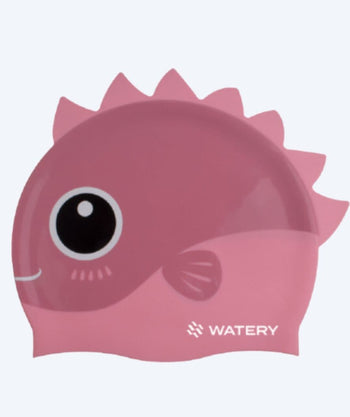 Watery czepek do pływania dla dzieci - Fishi - Różowy Rekin